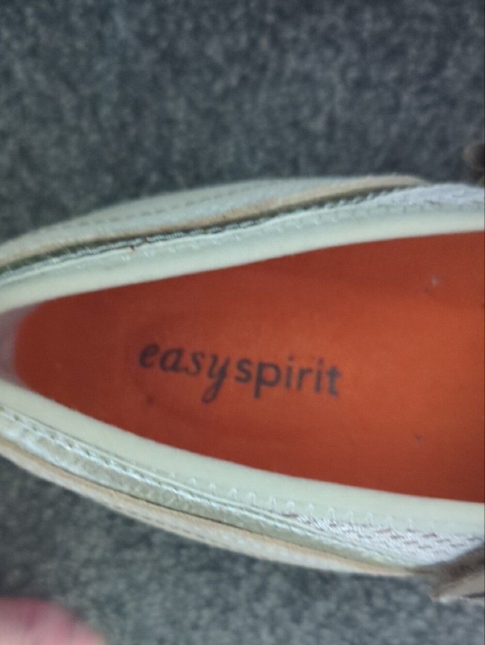 Easy Spirit Women's Beige and Orange Slip-On Mary Jane Flats - Picture 2 of 7